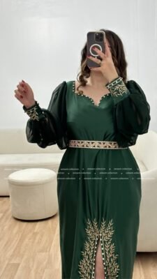 Robe almas vert bouteille