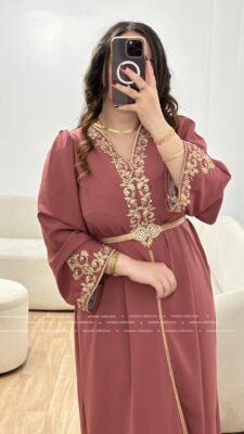 Caftan maya marron cerise