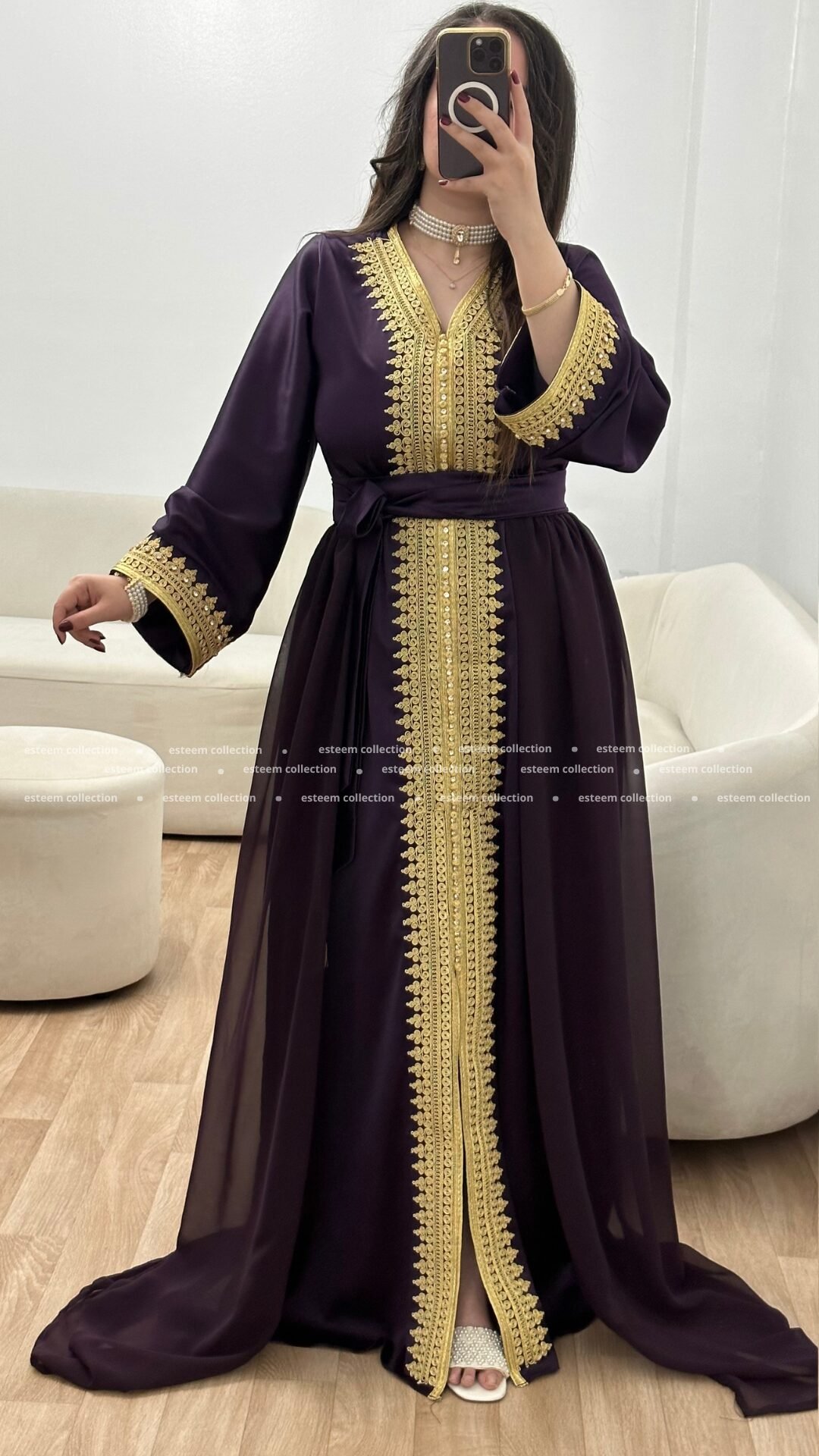 Caftan lilya mauve – Image 2