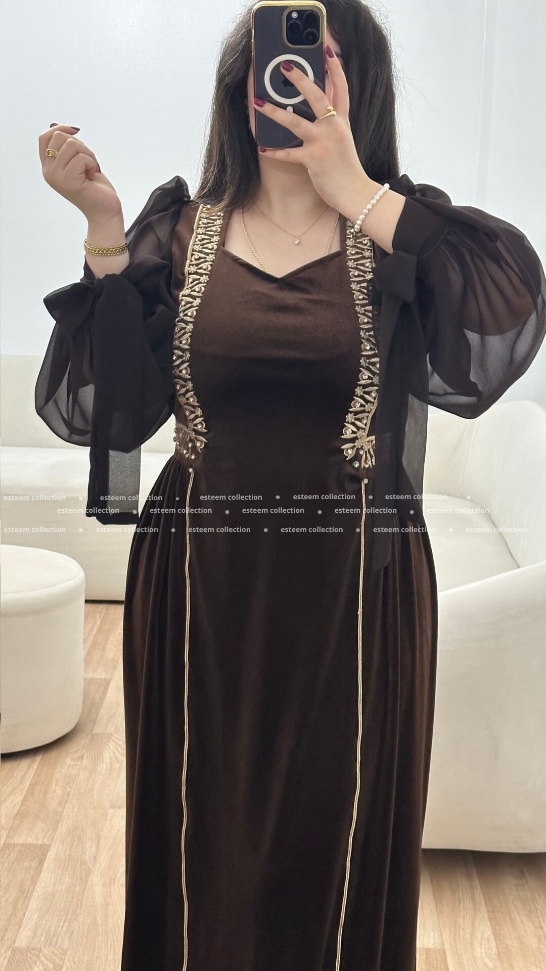 Robe wissem marron