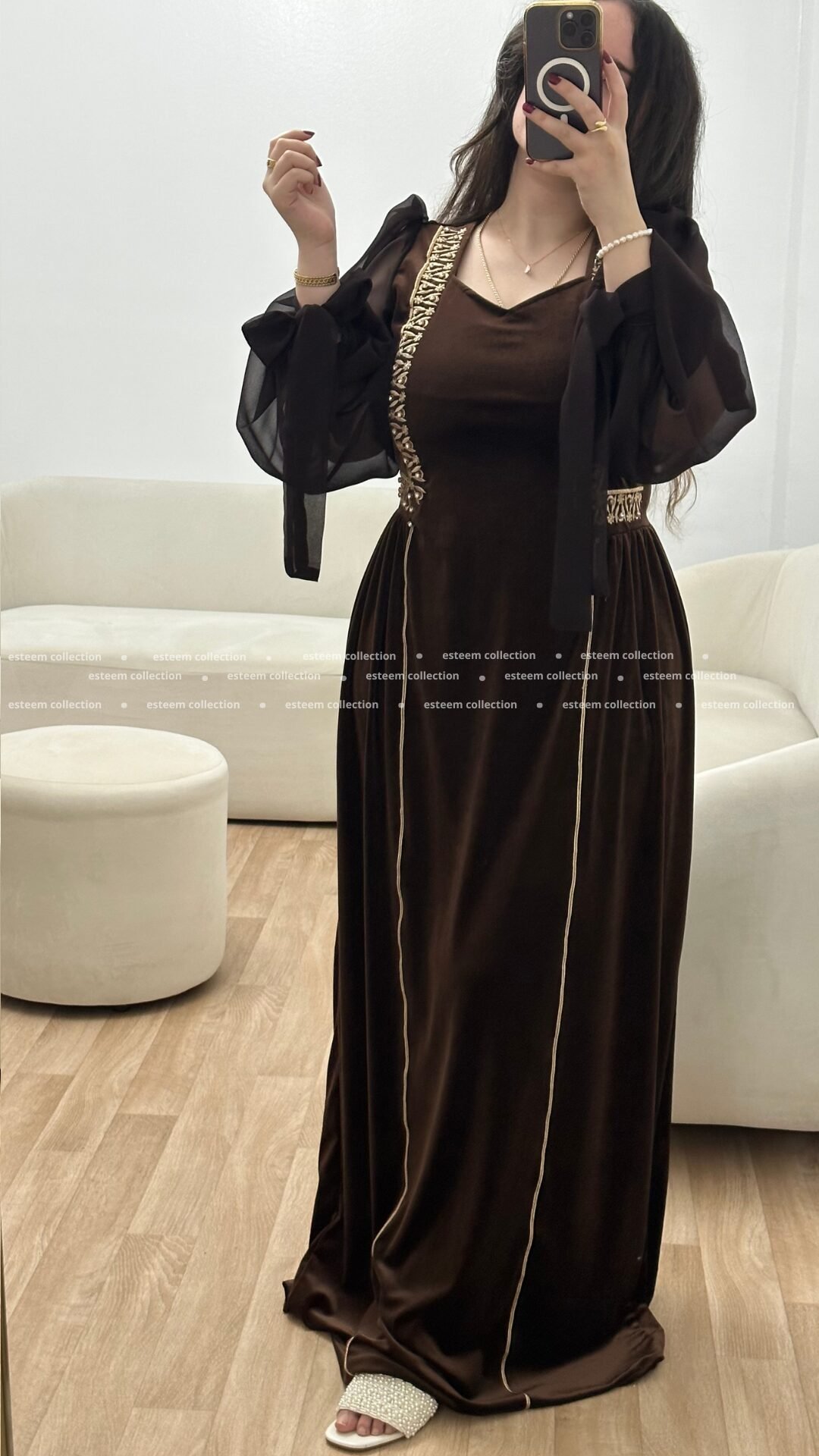 Robe wissem marron – Image 3