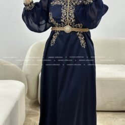Alternative view of Robe narin bleu nuit