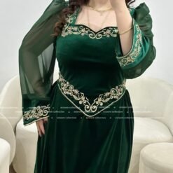 Robe theressa vert bouteille