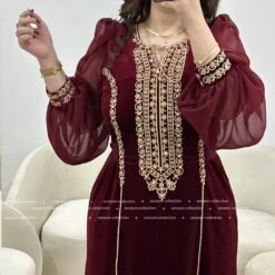 Robe houda bordeaux