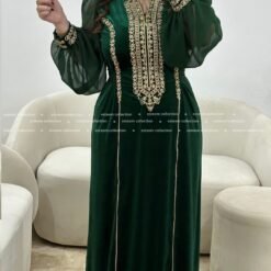 Alternative view of Robe houda vert bouteille